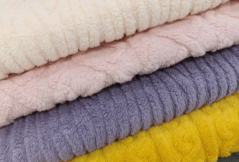 280gsm 185cm Dubbelsidigt tredimensionellt jacquard-sammetstyg i bomull