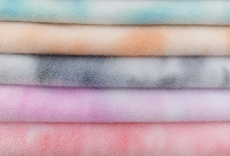 550mg 160cm europeiskt mink tie-dyed plyschtyg lämplig för kuddar